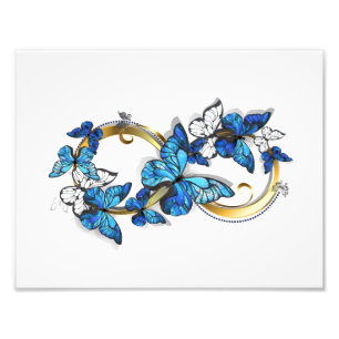 Symbol Infinity of Blue Morpho Butterflies Photo Print
