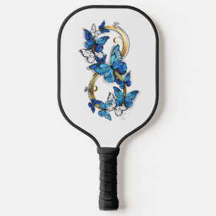 Symbol Infinity of Blue Morpho Butterflies Pickleball Paddle