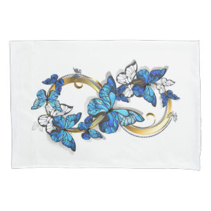 Symbol Infinity of Blue Morpho Butterflies Pillowcase