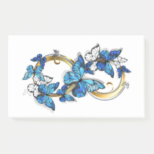 Symbol Infinity of Blue Morpho Butterflies Post-it Notes