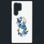 Symbol Infinity of Blue Morpho Butterflies Samsung Galaxy Case<br><div class="desc">Symbol infinity of gold,  decorated with realistic blue butterflies morpho on a white background. Design with butterflies. Morpho. Design with blue butterflies morpho.</div>