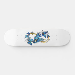 Symbol Infinity of Blue Morpho Butterflies Skateboard