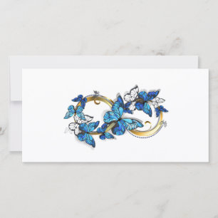 Symbol Infinity of Blue Morpho Butterflies Thank You Card