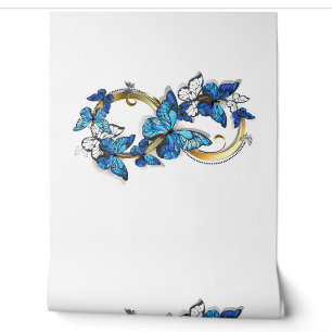 Symbol Infinity of Blue Morpho Butterflies Wallpaper