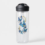 Symbol Infinity of Blue Morpho Butterflies Water Bottle<br><div class="desc">Symbol infinity of gold,  decorated with realistic blue butterflies morpho on a white background. Design with butterflies. Morpho. Design with blue butterflies morpho.</div>