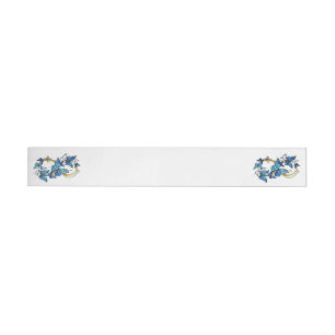 Symbol Infinity of Blue Morpho Butterflies Wraparound Address Label