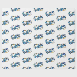 Symbol Infinity of Blue Morpho Butterflies Wrapping Paper