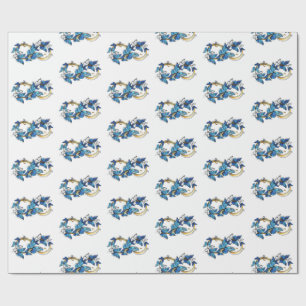Symbol Infinity of Blue Morpho Butterflies Wrapping Paper