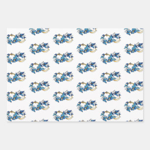 Symbol Infinity of Blue Morpho Butterflies Wrapping Paper Sheet