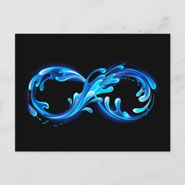 Symbol Infinity of Cold Clear Water Postcard (Front)