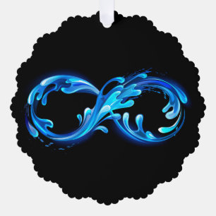 Symbol Infinity of Cold Clear Water Tree Decoration Card