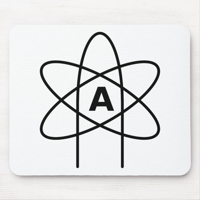 Symbol of Atheism (Atom Emblem) Mouse Mat (Front)
