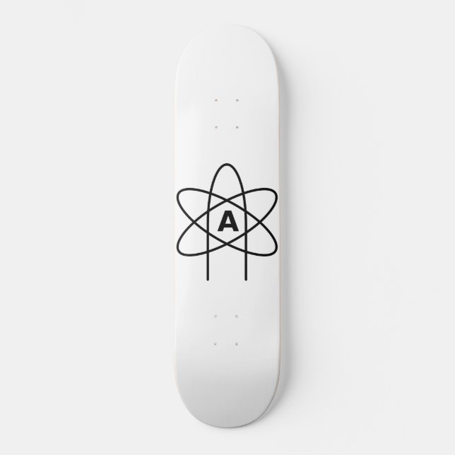 Symbol of Atheism (Atom Emblem) Skateboard (Front)