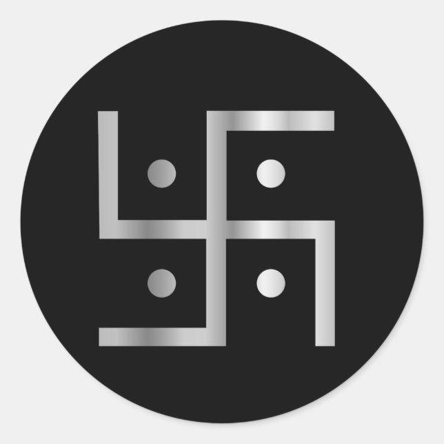 Symbol of Hinduism Swastika Classic Round Sticker (Front)