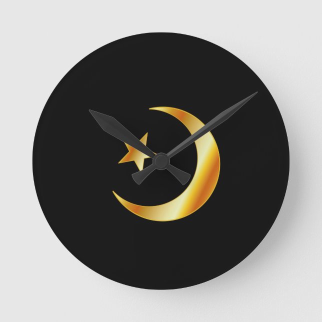 Symbol of Islam religion Round Clock (Front)