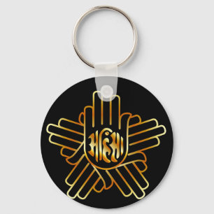 Symbol of Jainism in gold Key Ring