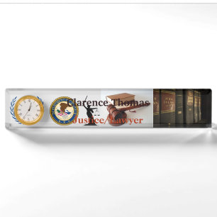 Symbol of Justice Acrylic Desk Name Plate for ...