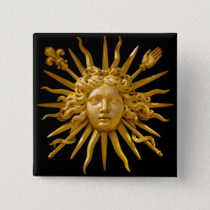 Symbol of Louis XIV the Sun King 15 Cm Square Badge