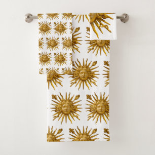 Symbol of Louis XIV the Sun King Bath Towel Set