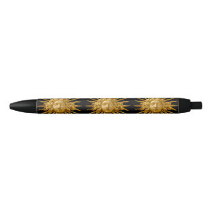 Symbol of Louis XIV the Sun King Black Ink Pen