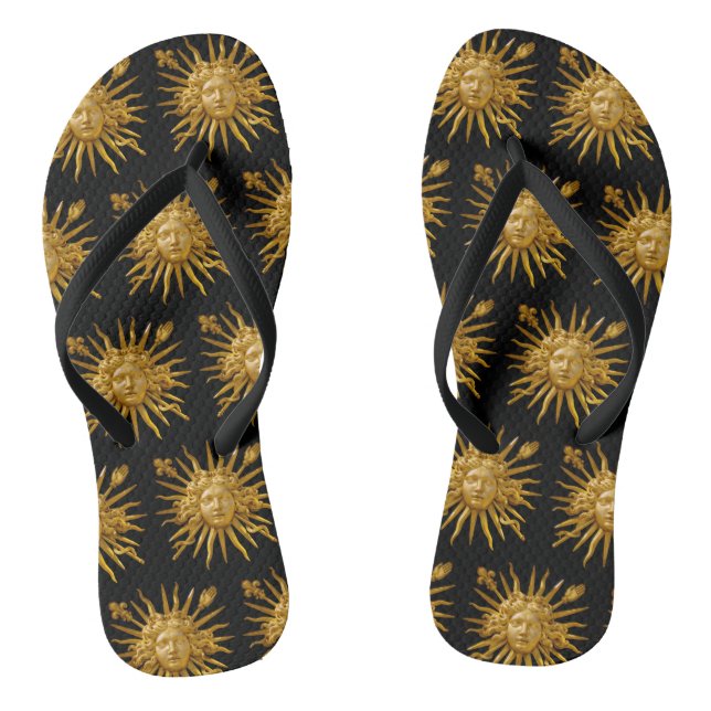 Symbol of Louis XIV the Sun King Flip Flops (Footbed)