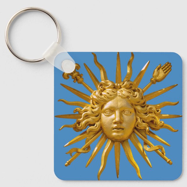 Symbol of Louis XIV the Sun King Key Ring (Front)