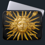 Symbol of Louis XIV the Sun King Laptop Sleeve<br><div class="desc">Symbol of Louis XIV the Sun King (Roi Soleil) on the golden gate of Chateau de Versailles with black background</div>