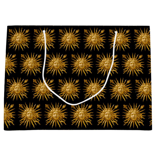Symbol of Louis XIV the Sun King Large Gift Bag (Front)