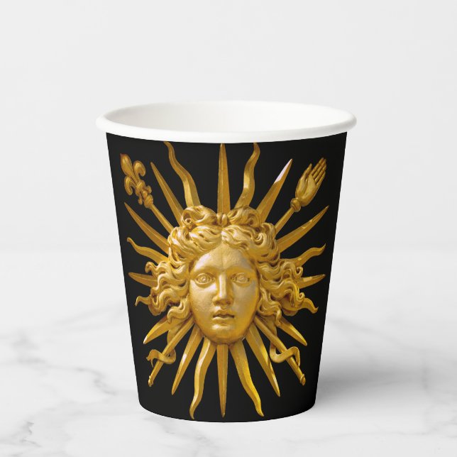 Symbol of Louis XIV the Sun King Paper Cups (Front)
