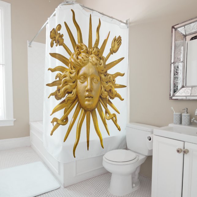 Symbol of Louis XIV the Sun King Shower Curtain (In Situ)