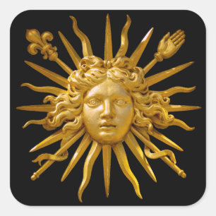 Symbol of Louis XIV the Sun King Square Sticker