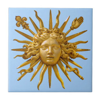 Symbol of Louis XIV the Sun King Tile