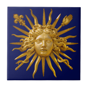 Symbol of Louis XIV the Sun King Tile
