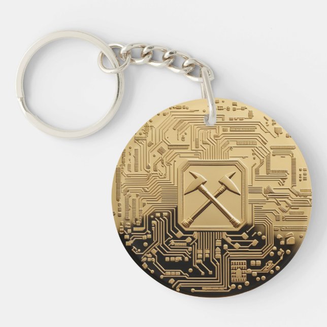 Symbol of Mining Industry Key Ring (Front)