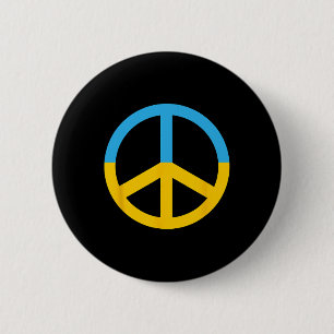 Symbol Of Peace With The Colors Of The Ukrainian F 6 Cm Round Badge