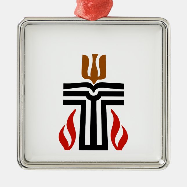 Symbol of Presbyterian religion Metal Tree Decoration (Front)