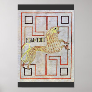 Symbol Of St. Mark (Lion) By Meister Des Evangelia Poster
