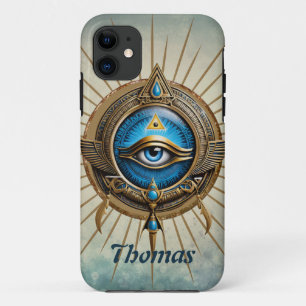 Symbol of the Egyptian allseeing eye,  iPhone 11 Case