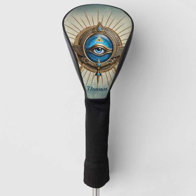 Symbol of the Egyptian allseeing eye,  Golf Head Cover (Front)