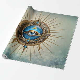 Symbol of the Egyptian allseeing eye,  Wrapping Paper