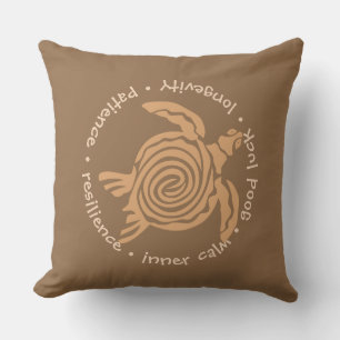 Symbol of the Sea Turtle - Throw Pillow