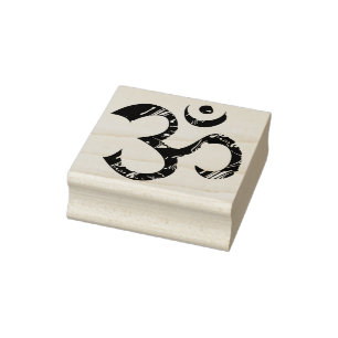 Symbol OM / AUM gold + your backgr. & ideas Rubber Stamp