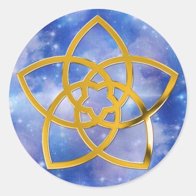 Symbol Venus Flower / GOLD| heaven Classic Round Sticker (Front)