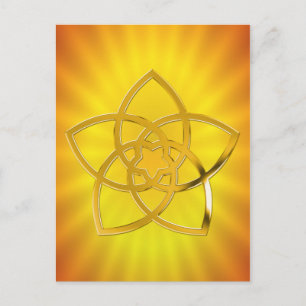 Symbol Venus Flower / GOLD Postcard