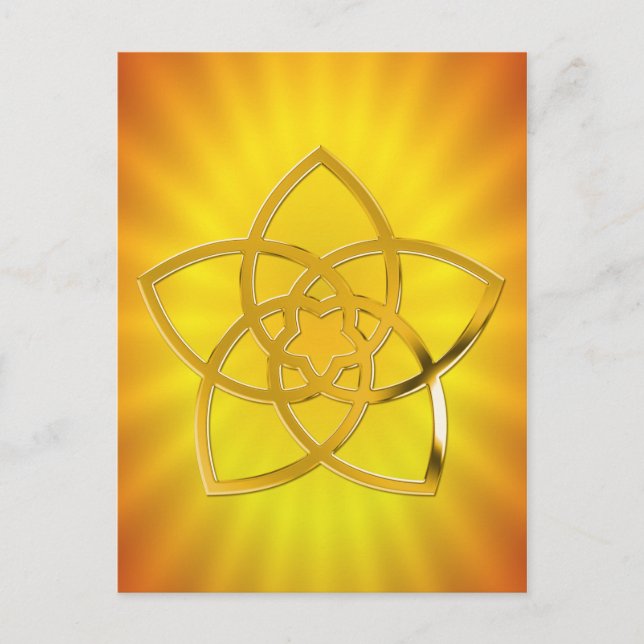 Symbol Venus Flower / GOLD Postcard (Front)