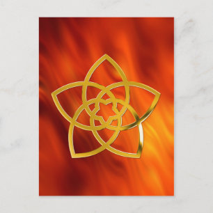 Symbol Venus Flower / GOLD Postcard