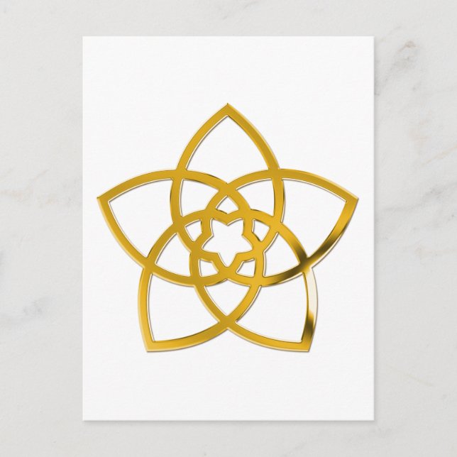 Symbol Venus Flower / GOLD Postcard (Front)