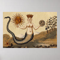 Symbolic Alchemy with Sun and Moon Sepia