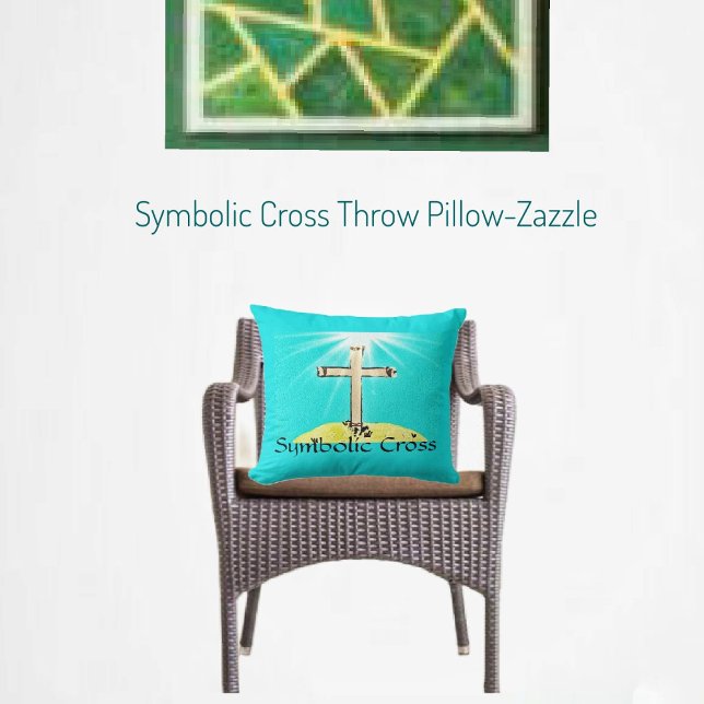 Symbolic Cross Throw Pillow (Creator Uploaded)
