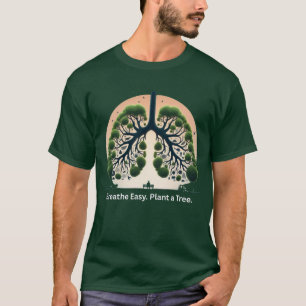 Symbolic Green Tree Lungs Environment Art T-Shirt